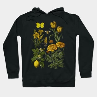 Yellow Botanicals Distressed Vintage Hoodie